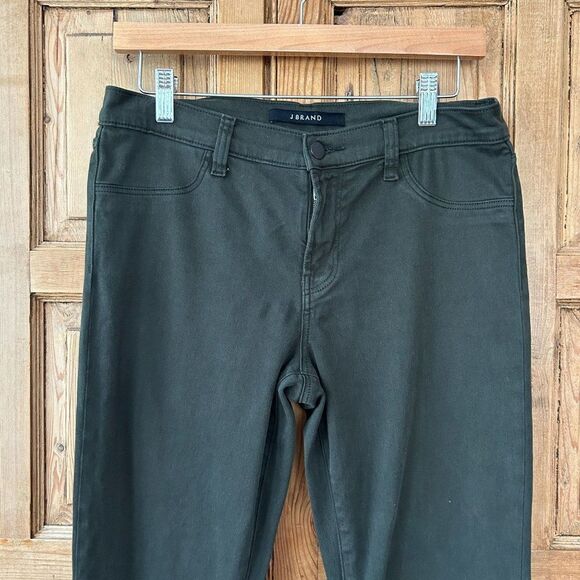 J Brand Women's Size 29 Dark Green Skinny Pants Slim Fit Classic Neutral Stretch - Picture 2 of 11